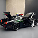 Машинка поліцейська Dodge Challenger металева моделька іграшка колекційна 20 см Чорний (60742), фото 6