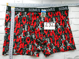 Труси чоловічі боксери, 2XL, червоні букви, резинка DOOMILAI