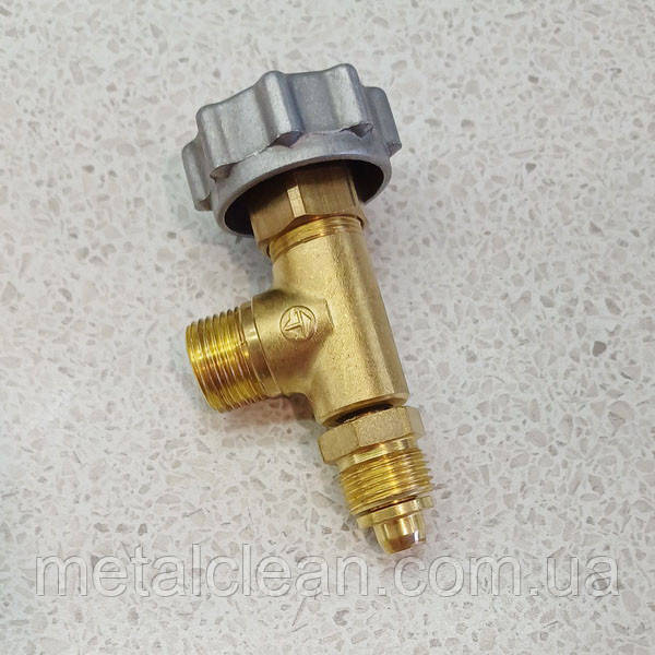 Вентиль горючого газу кутовий G3/8" / G3/8" LH MESSER GRIESHEIM