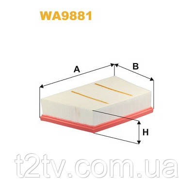 Повітряний фільтр для автомобіля Wixfiltron WA9881, фото 1