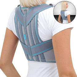 Бандаж для постави Alkom 1021. Безрозмірний. Напівжорсткий. Ребра жорсткості. Корсет постави спини. Коректор постави