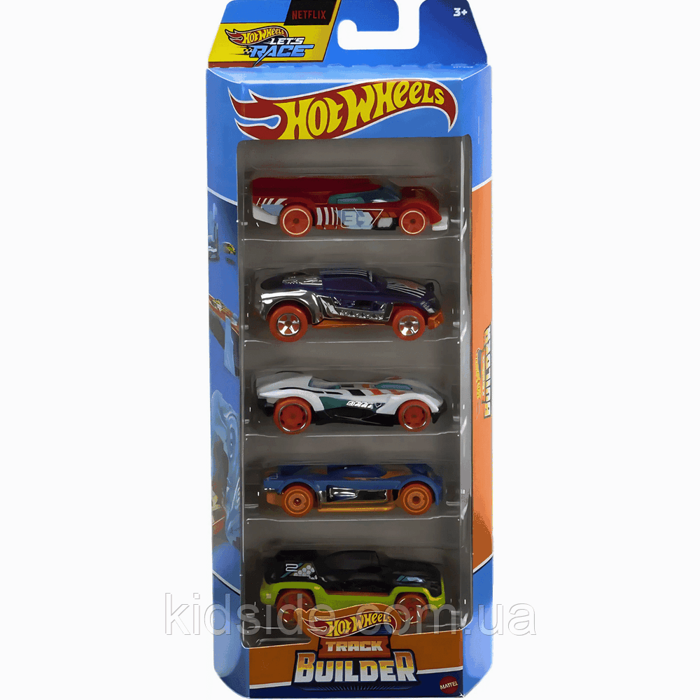 Hot Wheels Track Builder HTV52 Набір машинок Хот Вілс 5 шт