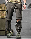 Польовийні стрейчеві штани-шорти PARADOX олива – легкі трансформовані брюки ДЛ6298 ТМ, фото 2
