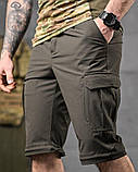 Польовийні стрейчеві штани-шорти PARADOX олива – легкі трансформовані брюки ДЛ6298 ТМ, фото 5