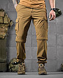 Польовийні стрейчеві штани-шорти PARADOX койот – легкі трансформовані брюки ДЛ6296 ТМ, фото 4
