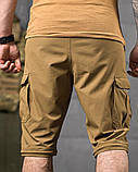 Стрейчеві літні тактичні штани-шорти PARADOX Кайот ДЛ6296, фото 3