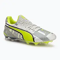 Urbanshop com ua Кросівки футбольні чоловічі PUMA King Ultimate Forever FG/AG feather gray/electric lime/puma