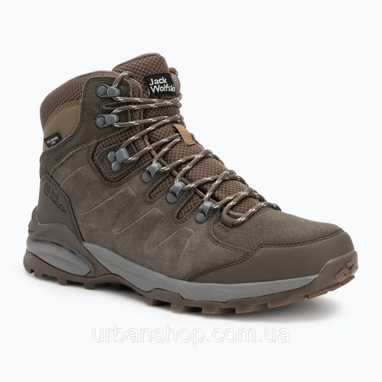 Urbanshop com ua Черевики трекінгові чоловічі Jack Wolfskin Refugio Texapore Mid cold coffee РОЗМІРИ ЗАПИТУЙТЕ