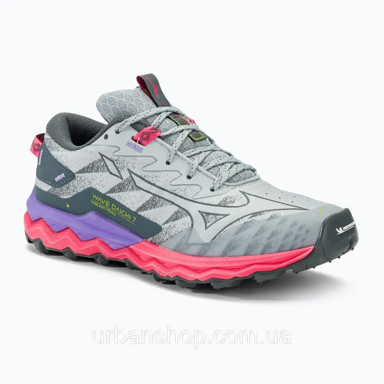 Urbanshop com ua Кросівки для бігу жіночі Mizuno Wave Daichi 7 pblue/h-vis pink/ppunch РОЗМІРИ ЗАПИТУЙТЕ