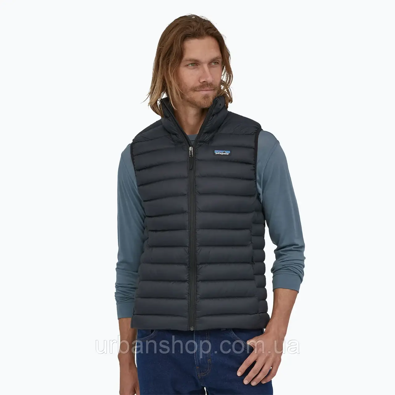 Urbanshop com ua Чоловічий пуховий светр Patagonia без рукавів чорний РОЗМІРИ ЗАПИТУЙТЕ