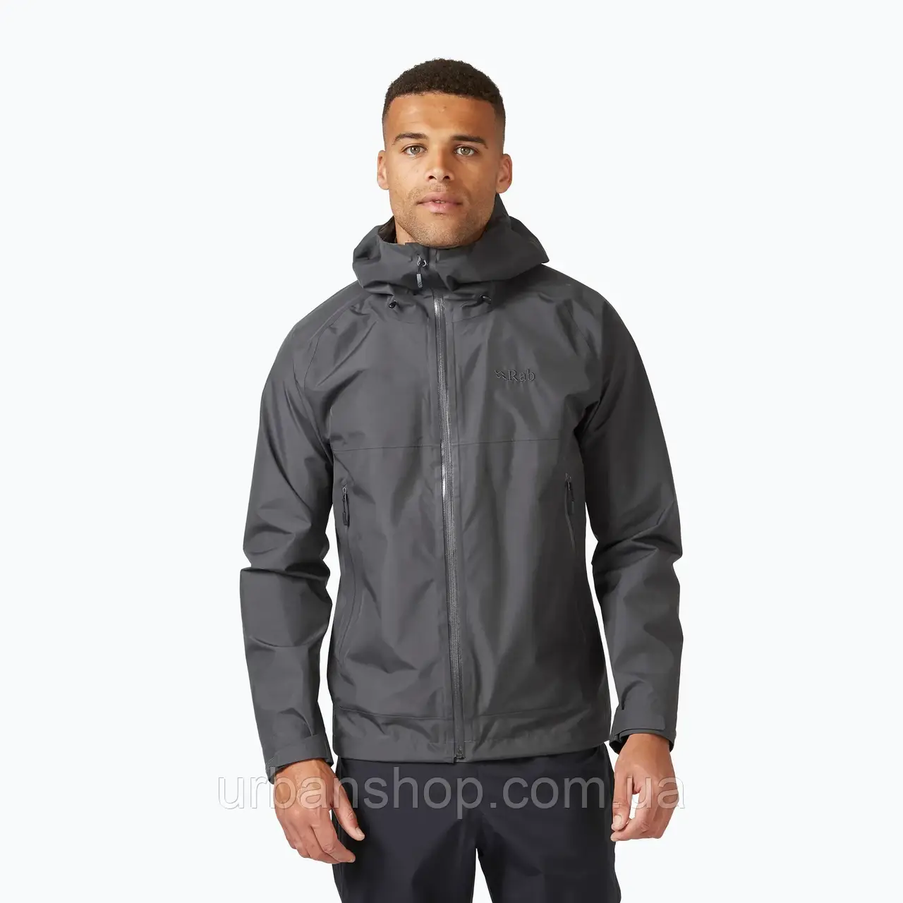 Urbanshop com ua Куртка дощовик чоловіча Rab Namche Paclite сіра QWH-59 РОЗМІРИ ЗАПИТУЙТЕ