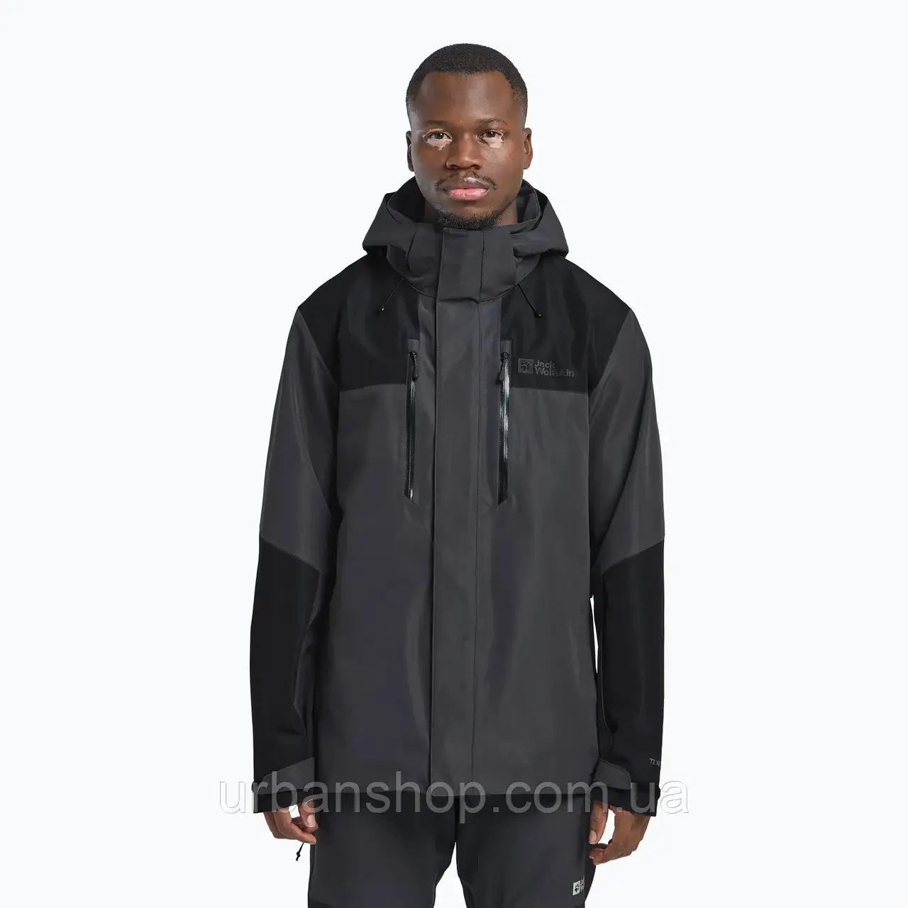 Urbanshop com ua Куртка-дощовик чоловіча Jack Wolfskin Jasper 2L phantom РОЗМІРИ ЗАПИТУЙТЕ