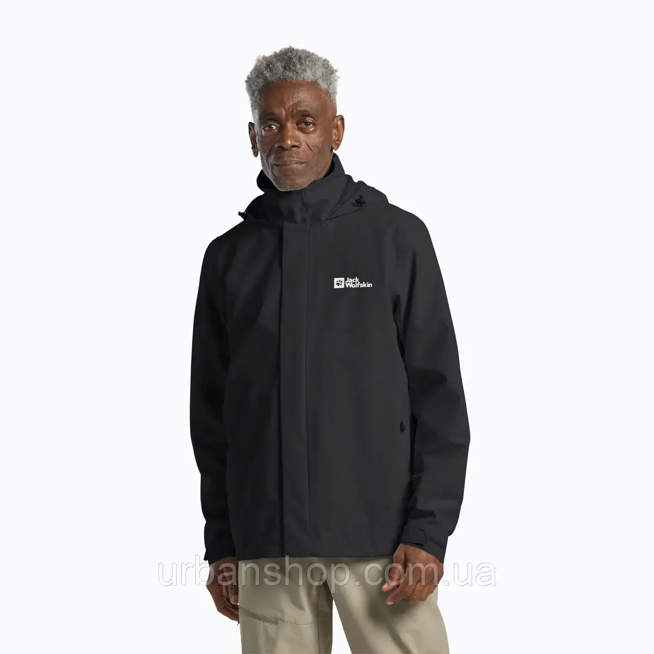 Urbanshop com ua Куртка-дощовик чоловіча Jack Wolfskin Trailtime 2L black РОЗМІРИ ЗАПИТУЙТЕ