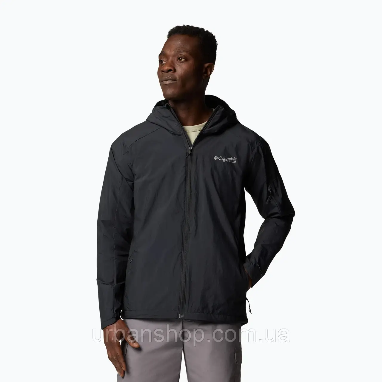 Urbanshop com ua Куртка вітровка чоловіча Columbia Loop Trail II Windbreaker black РОЗМІРИ ЗАПИТУЙТЕ