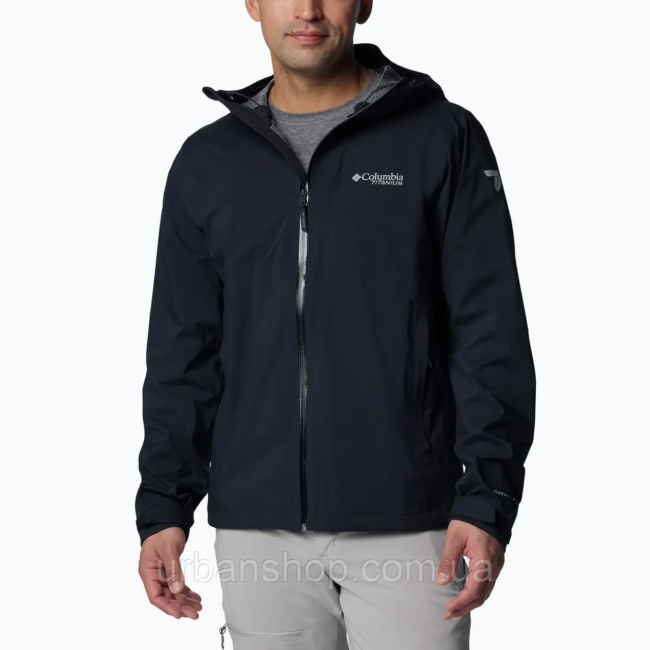 Urbanshop com ua Куртка-дощовик чоловіча Columbia Ampli-Dry II Shell black РОЗМІРИ ЗАПИТУЙТЕ