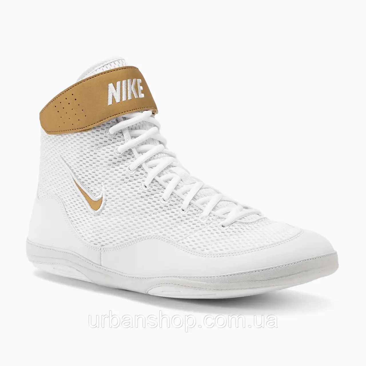 Urbanshop com ua Кросівки борцівські чоловічі Nike Inflict 3 white/metallic gold РОЗМІРИ ЗАПИТУЙТЕ