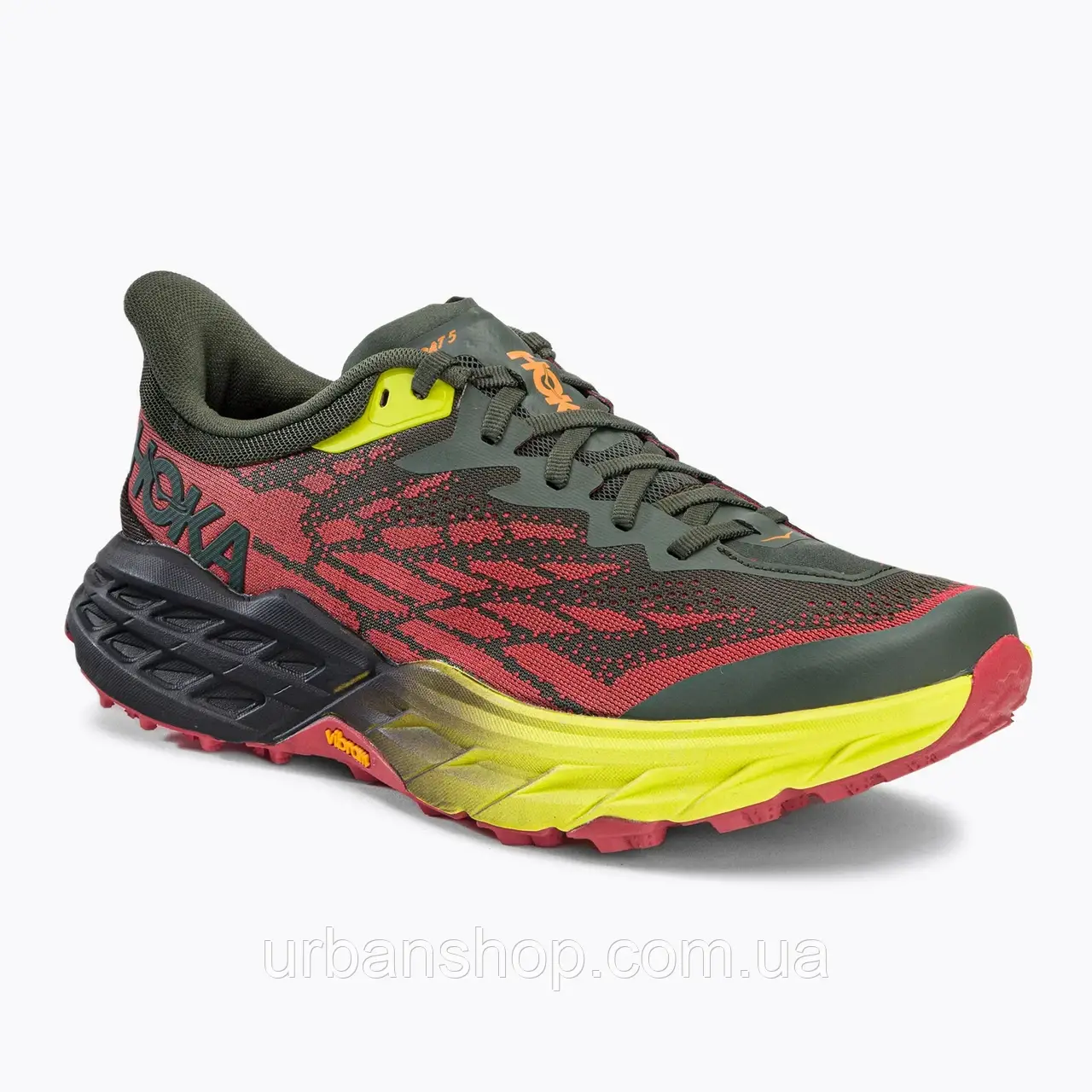 Urbanshop com ua Кросівки для бігу чоловічі HOKA Speedgoat 5 темнозелені 1123157-TFST РОЗМІРИ ЗАПИТУЙТЕ