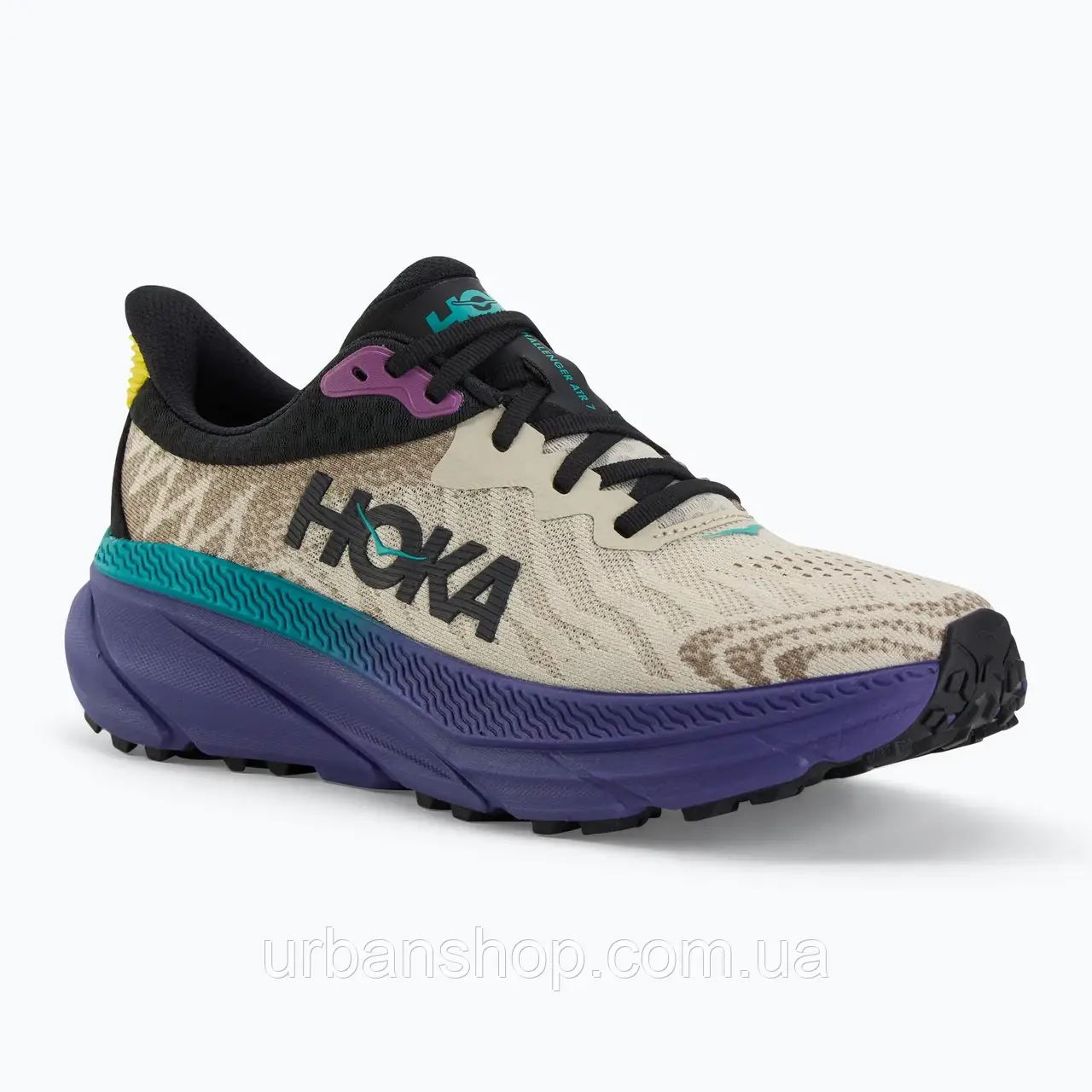 Urbanshop com ua Кросівки для бігу чоловічі HOKA Challenger ATR 7 oatmeal/mountain iris РОЗМІРИ ЗАПИТУЙТЕ