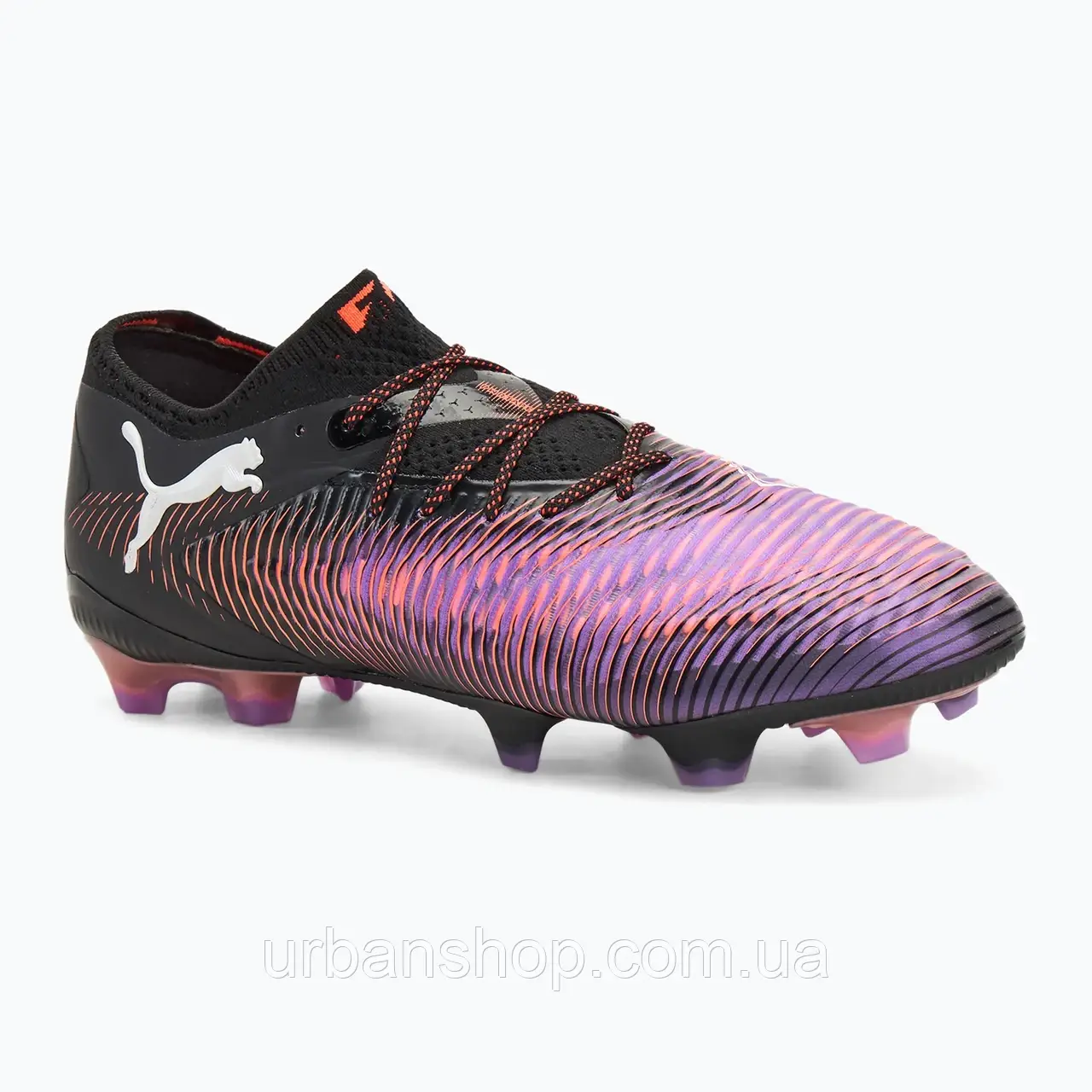 Urbanshop com ua Кросівки футбольні чоловічі PUMA Future 8 Ultimate Low FG puma black/puma white/glowing red