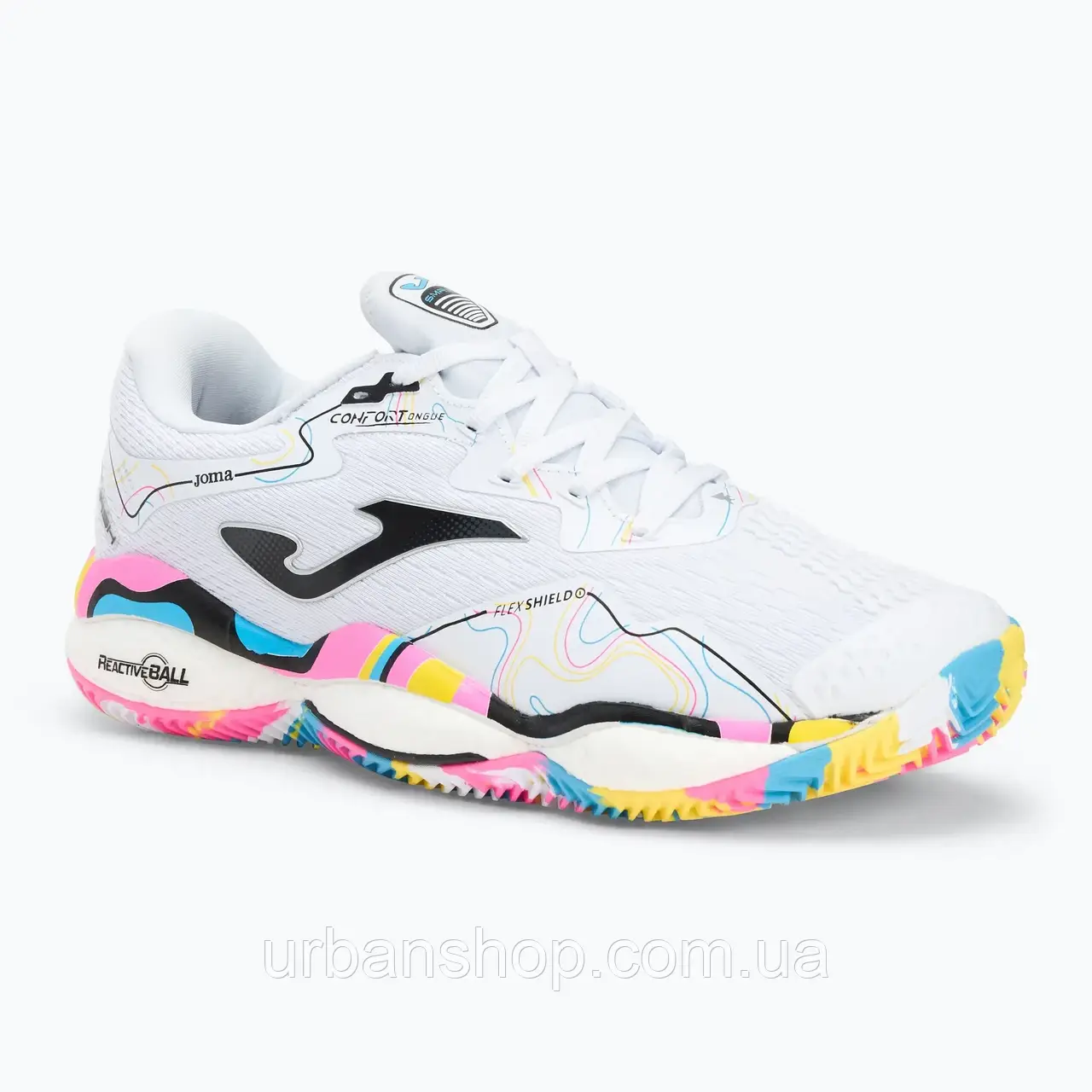 Urbanshop com ua Кросівки для паделю чоловічі Joma Smash C white/ multicolor РОЗМІРИ ЗАПИТУЙТЕ