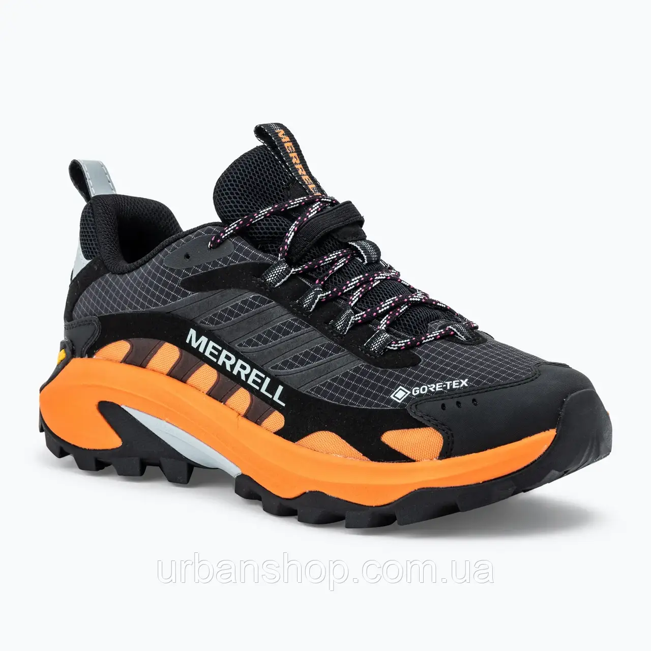 Urbanshop com ua Чоловічі туристичні черевики Merrell Moab Speed 2 Gtx чорні/помаранчеві РОЗМІРИ ЗАПИТУЙТЕ