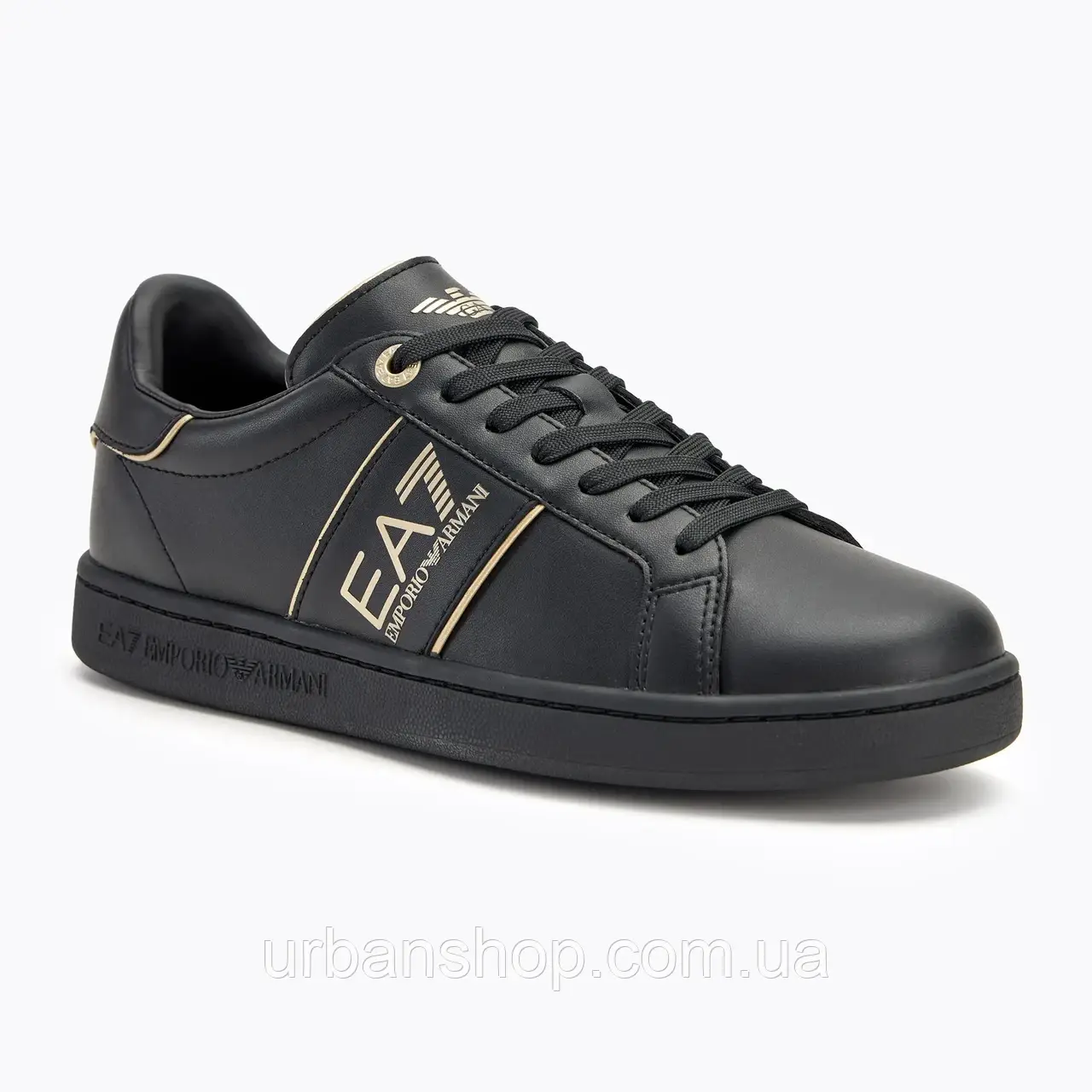 Urbanshop com ua EA7 Туфлі потрійні Emporio Armani Classic Logo чорні/золоті РОЗМІРИ ЗАПИТУЙТЕ