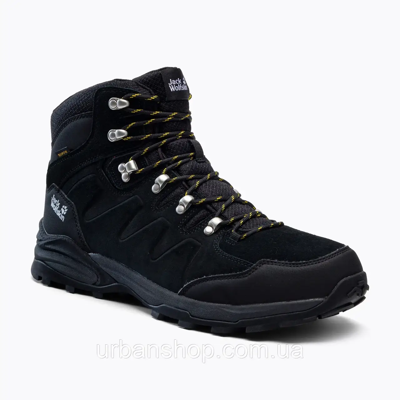 Urbanshop com ua Черевики для трекінгу чоловічі Jack Wolfskin Refugio Texapore Mid чорні 4049841 РОЗМІРИ