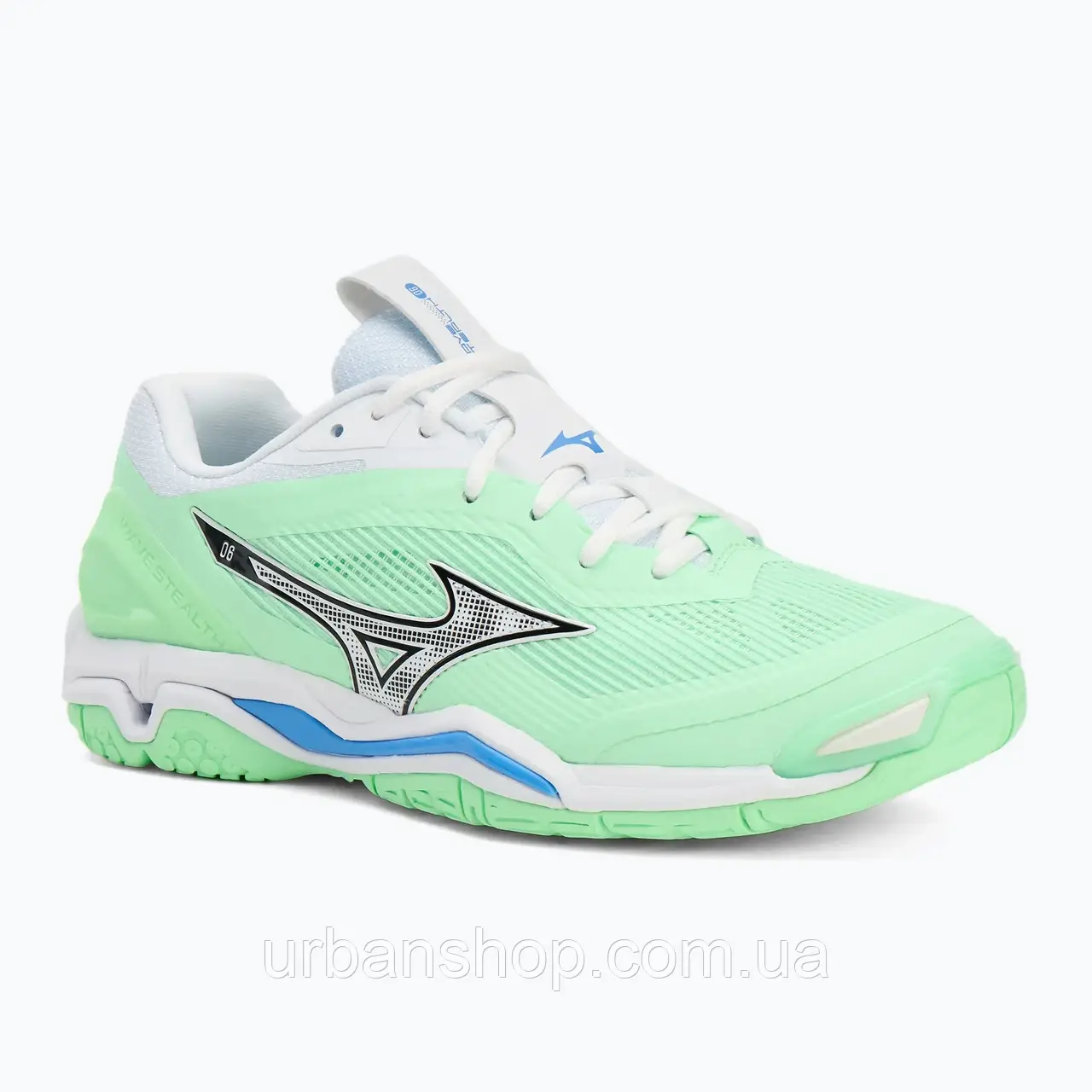 Urbanshop com ua Кросівки Mizuno Wave Stealth 6 neo mint/black/frontier blue РОЗМІРИ ЗАПИТУЙТЕ