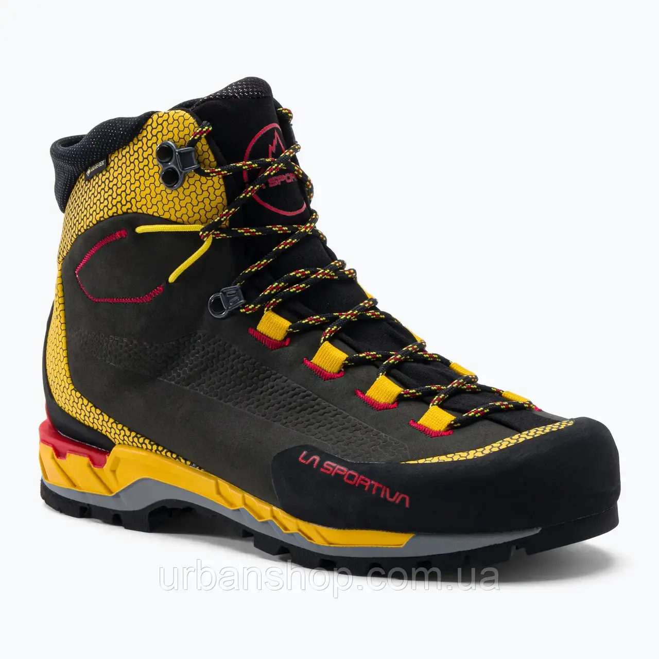 Urbanshop com ua Черевики для альпінізму чоловічі La Sportiva Trango Tech Leather GTX чорно-жовті 21S999100