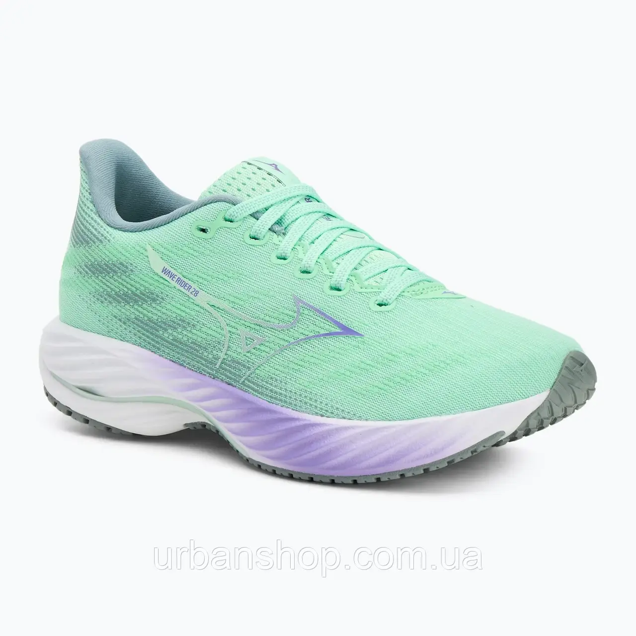 Urbanshop com ua Жіночі бігові кросівки Mizuno Wave Rider 28 bay/paisley purple/citadel РОЗМІРИ ЗАПИТУЙТЕ