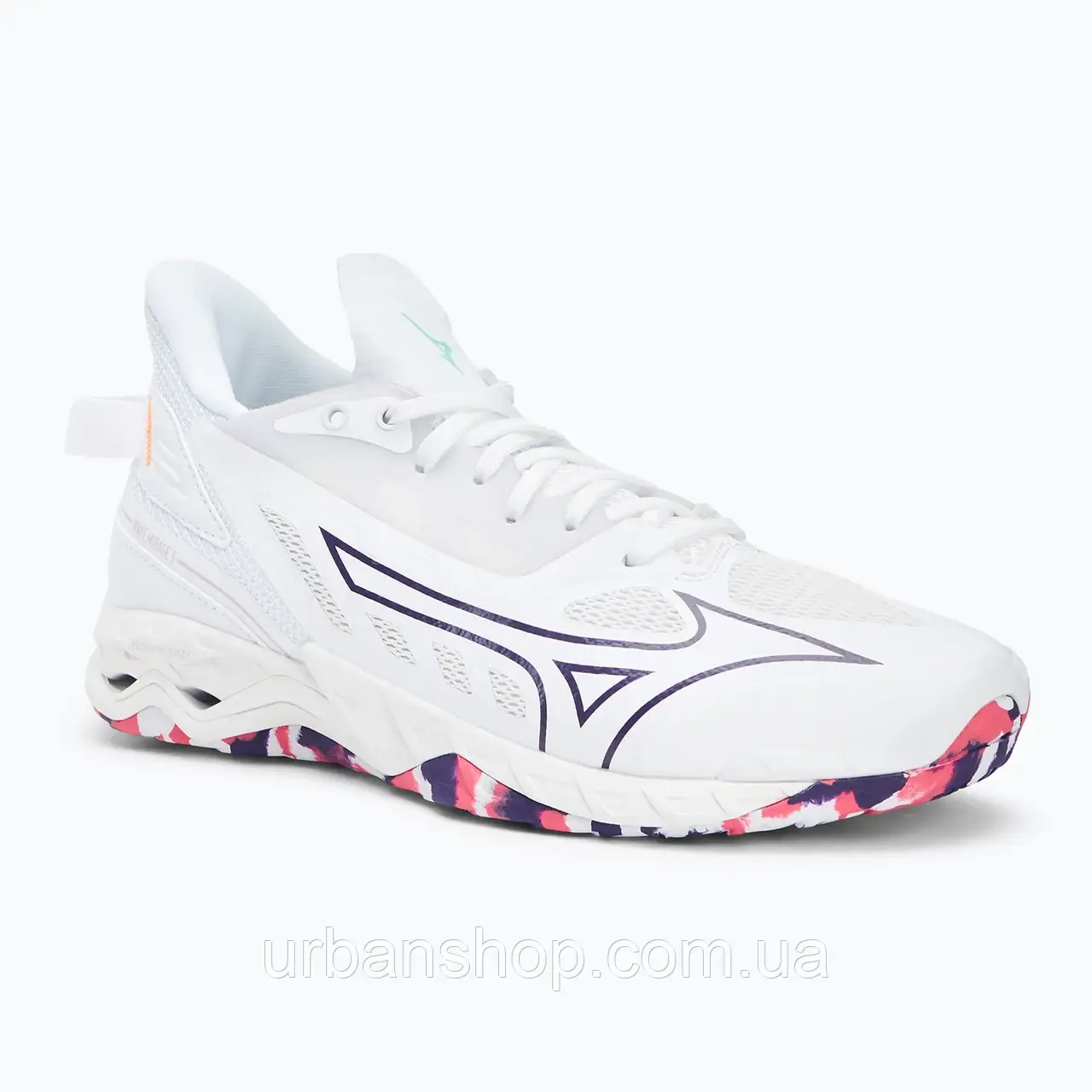 Urbanshop com ua Кросівки Mizuno Wave Mirage 5 white/violet indigo/camellia rose РОЗМІРИ ЗАПИТУЙТЕ