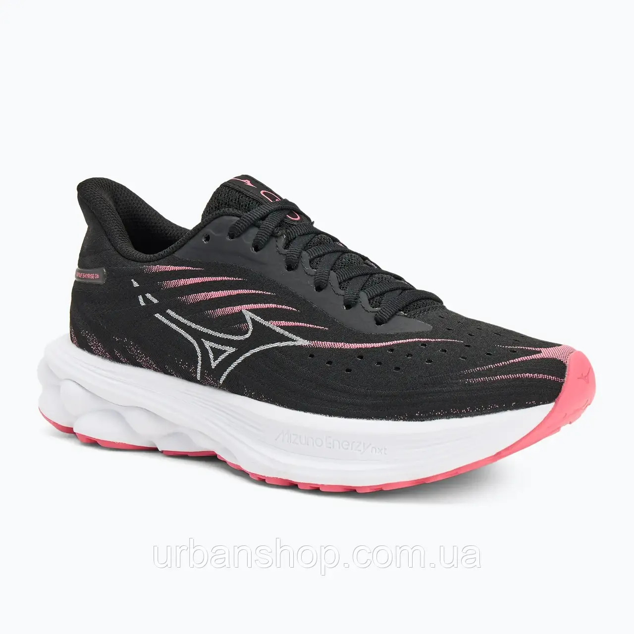 Urbanshop com ua Кросівки для бігу жіночі Mizuno Wave Skyrise 6 black/camellia rose РОЗМІРИ ЗАПИТУЙТЕ