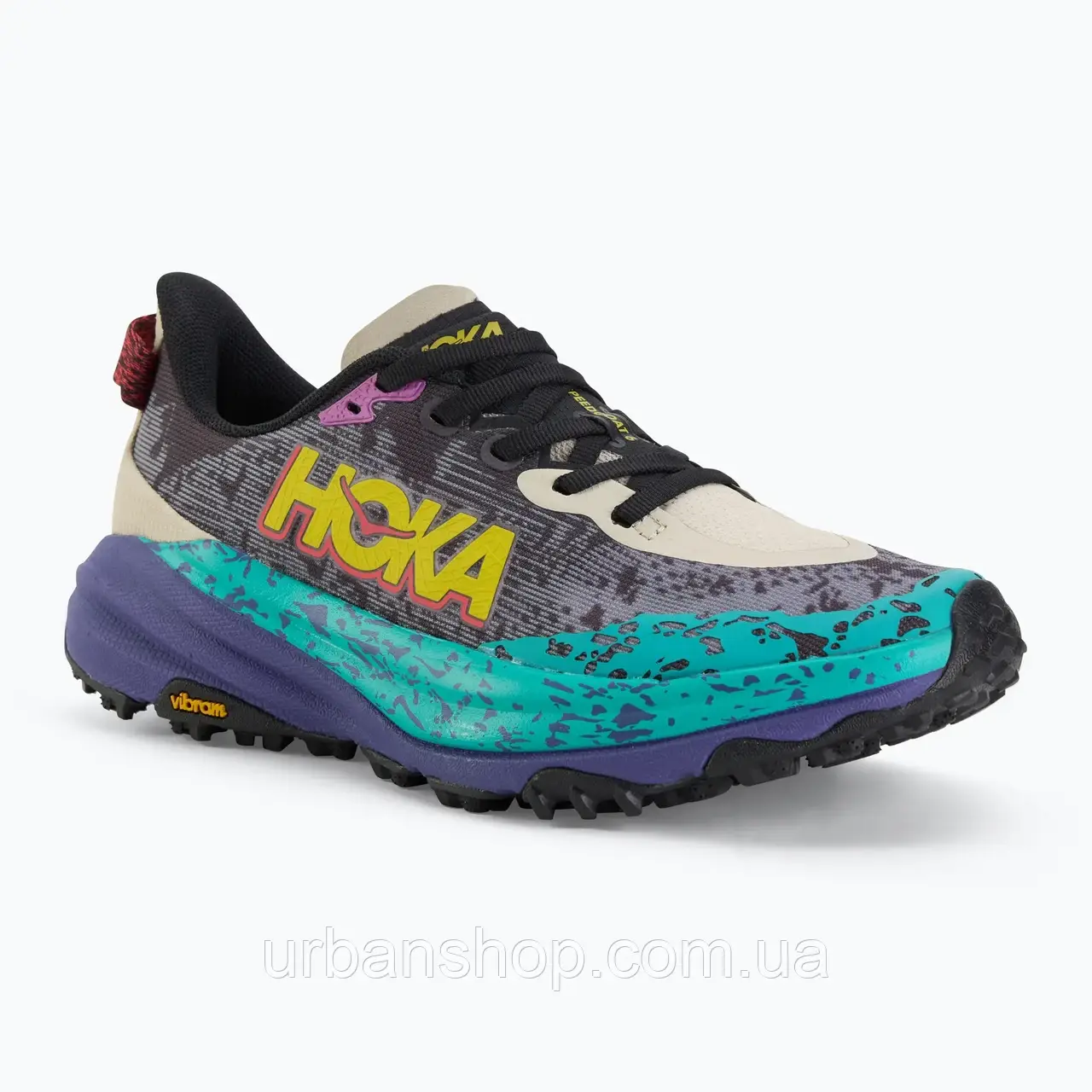 Urbanshop com ua Жіночі бігові кросівки HOKA Speedgoat 6 вівсянка/гірський ірис РОЗМІРИ ЗАПИТУЙТЕ