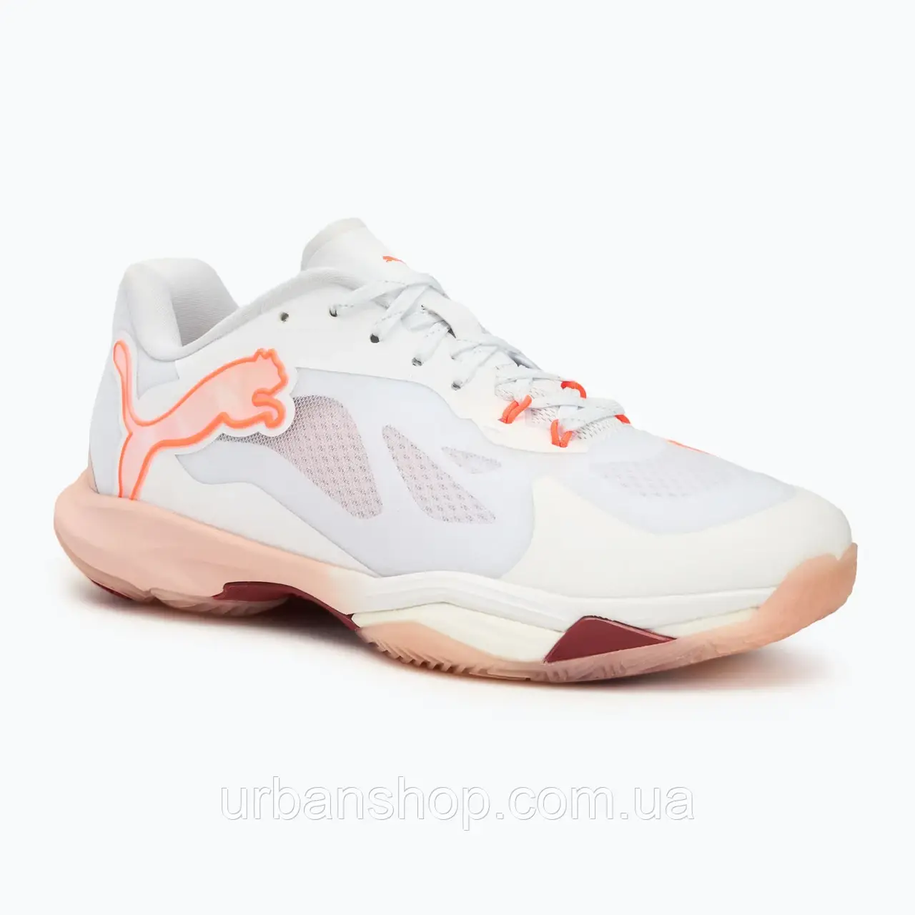 Urbanshop com ua Кросівки гандбольні жіночі PUMA Vantage Nitro W+ puma white/ glowing red/ rose wuartz/ dark