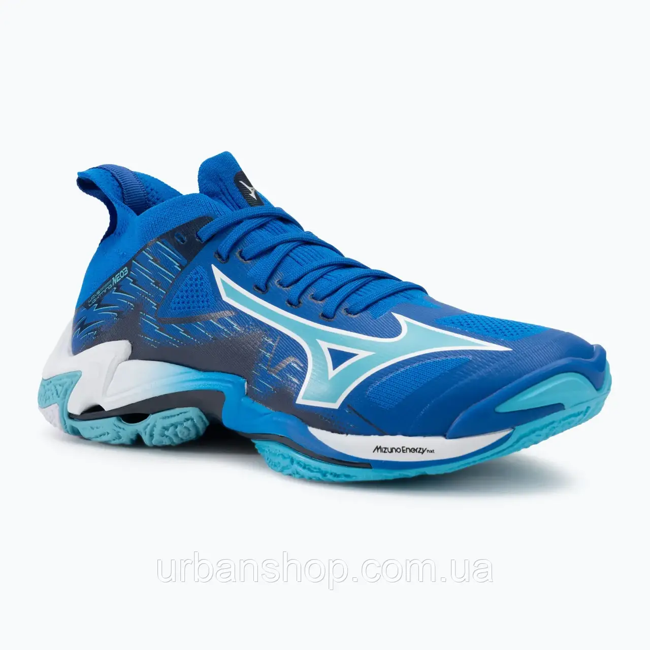 Urbanshop com ua Кросівки волейбольні чоловічі Mizuno Wave Lightning Neo 3 mugen blue/white/estate blue