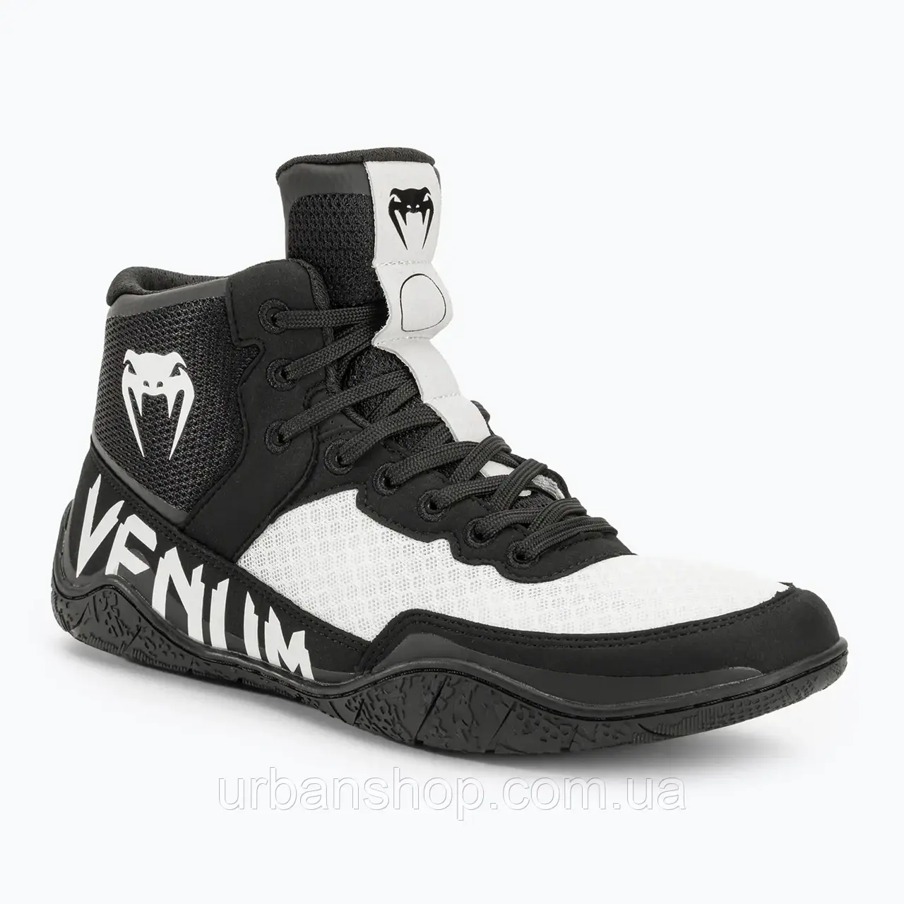 Urbanshop com ua Кросіки боксерські Venum Elite Wrestling black/white РОЗМІРИ ЗАПИТУЙТЕ