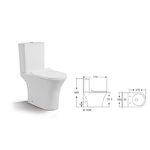 Унітаз підлоговий Insana Stiff білий керамічний, фото 2