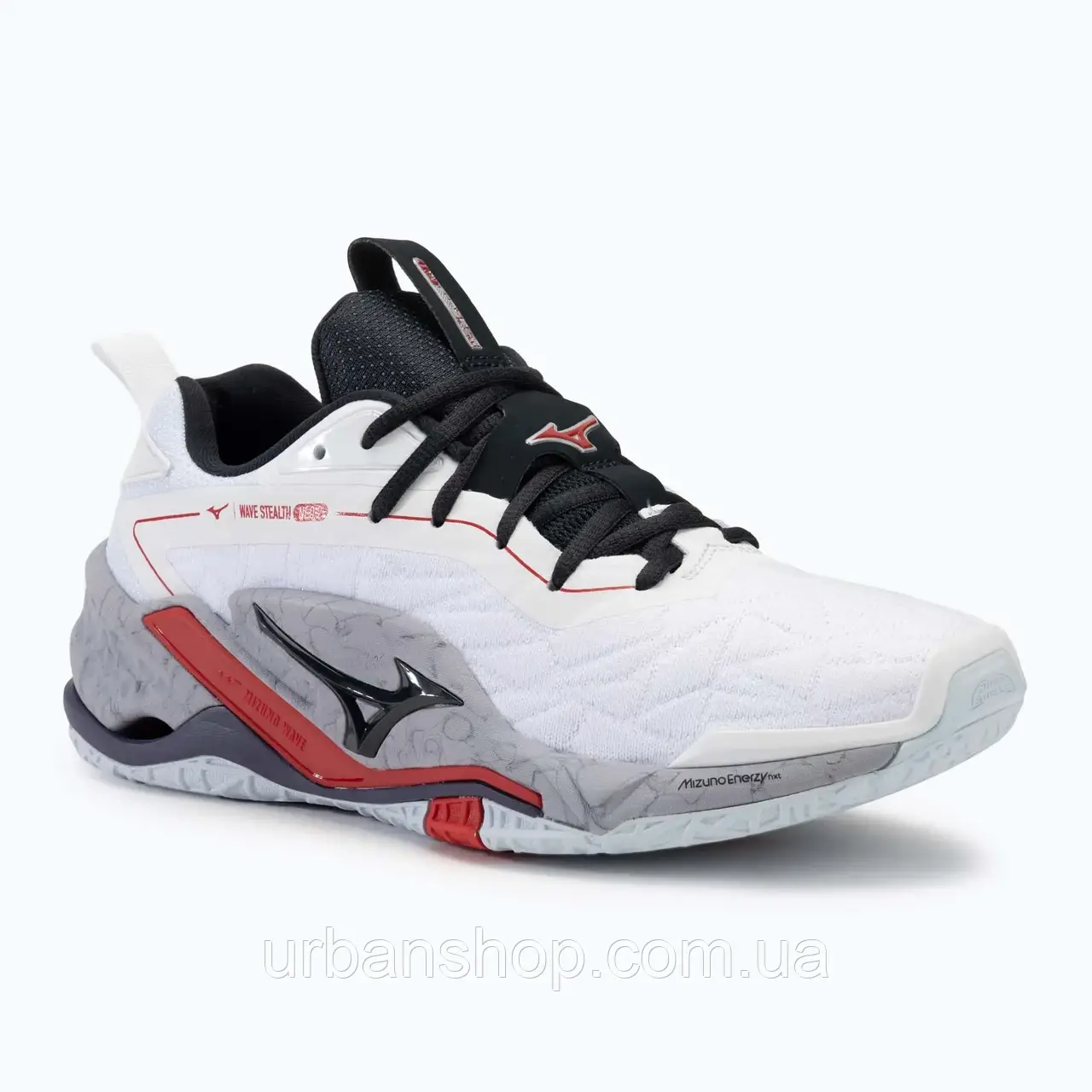Urbanshop com ua Кросівки для гандболу чоловічі Mizuno Wave Stealth Neo 2 white/salsa/black РОЗМІРИ ЗАПИТУЙТЕ