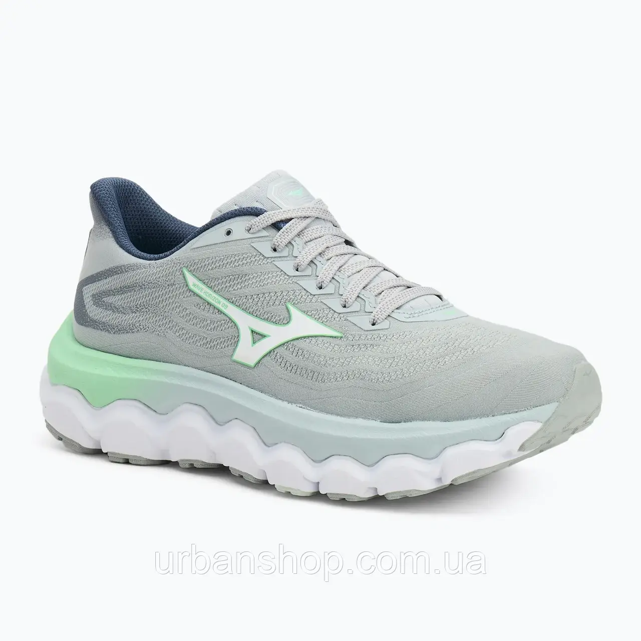 Urbanshop com ua Кросівки для бігу жіночі Mizuno Wave Horizon 8 pearl blue/white/hint of mint РОЗМІРИ