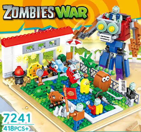 Дитячий конструктор Рослини проти Зомбі 7241 лего Plants vs Zombies фігурки 418 дет, фото 1