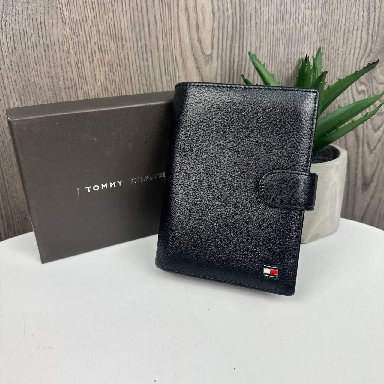 Чоловічий шкіряний клатч портмоне Tommy Hilfiger — люкс якість і бездоганний стиль, фото 1
