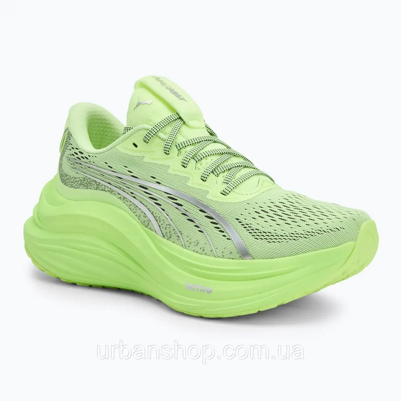 Urbanshop com ua Жіночі бігові кросівки PUMA MagMax Nitro шипуче яблуко / пума срібло РОЗМІРИ ЗАПИТУЙТЕ