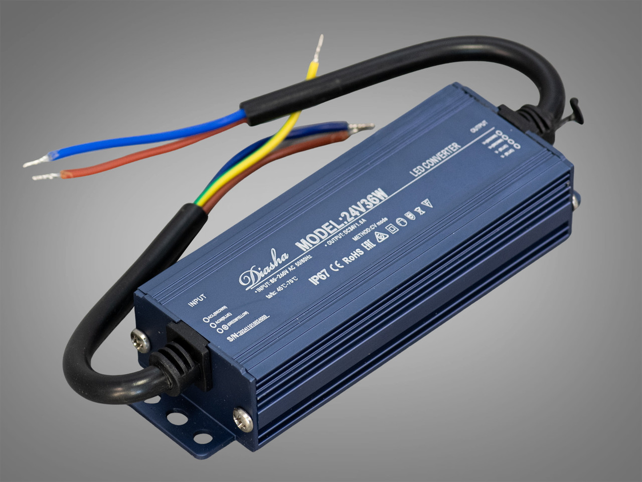 Блок живлення 24 в, для підключення LED стрічки, 36Вт, 1.5А NP-24V-36W-IP67