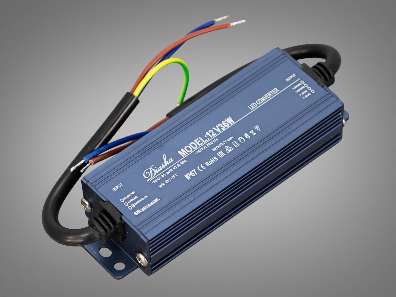 Блок живлення 12 в, для підключення LED стрічки, 36Вт, 3А NP-12V-36W-IP67