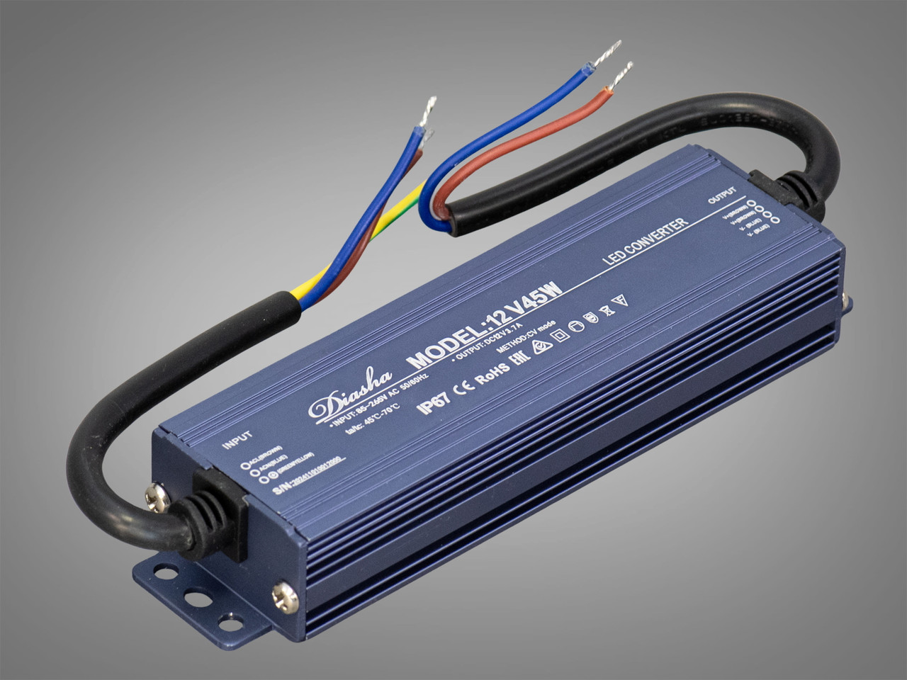 Блок живлення 12 в, для підключення LED стрічки, 45Вт, 3.75А NP-12V-45W-IP67