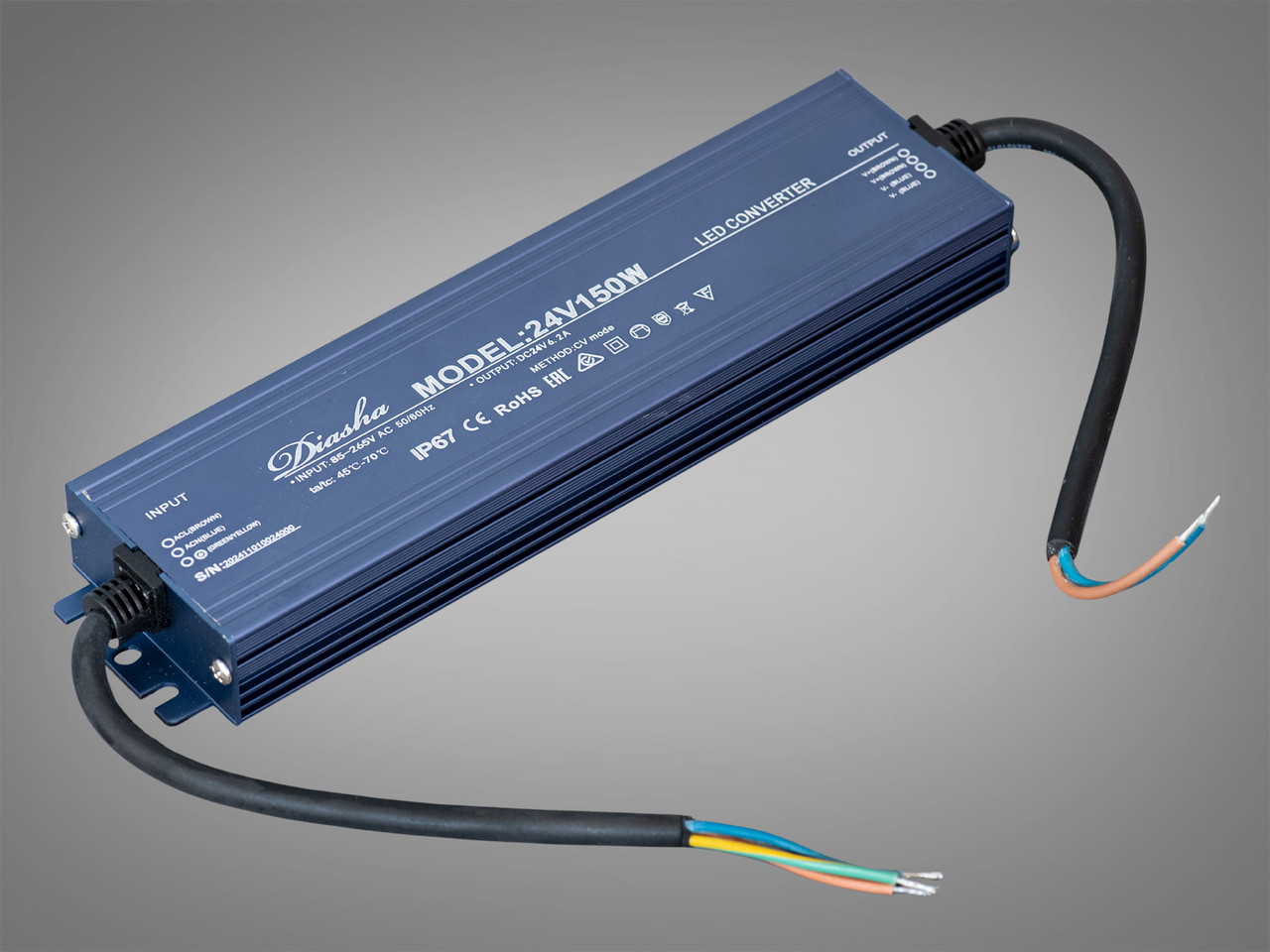 Блок живлення 24В, для підключення LED стрічки, 150Вт, 6.25А NP-24V-150W-IP67