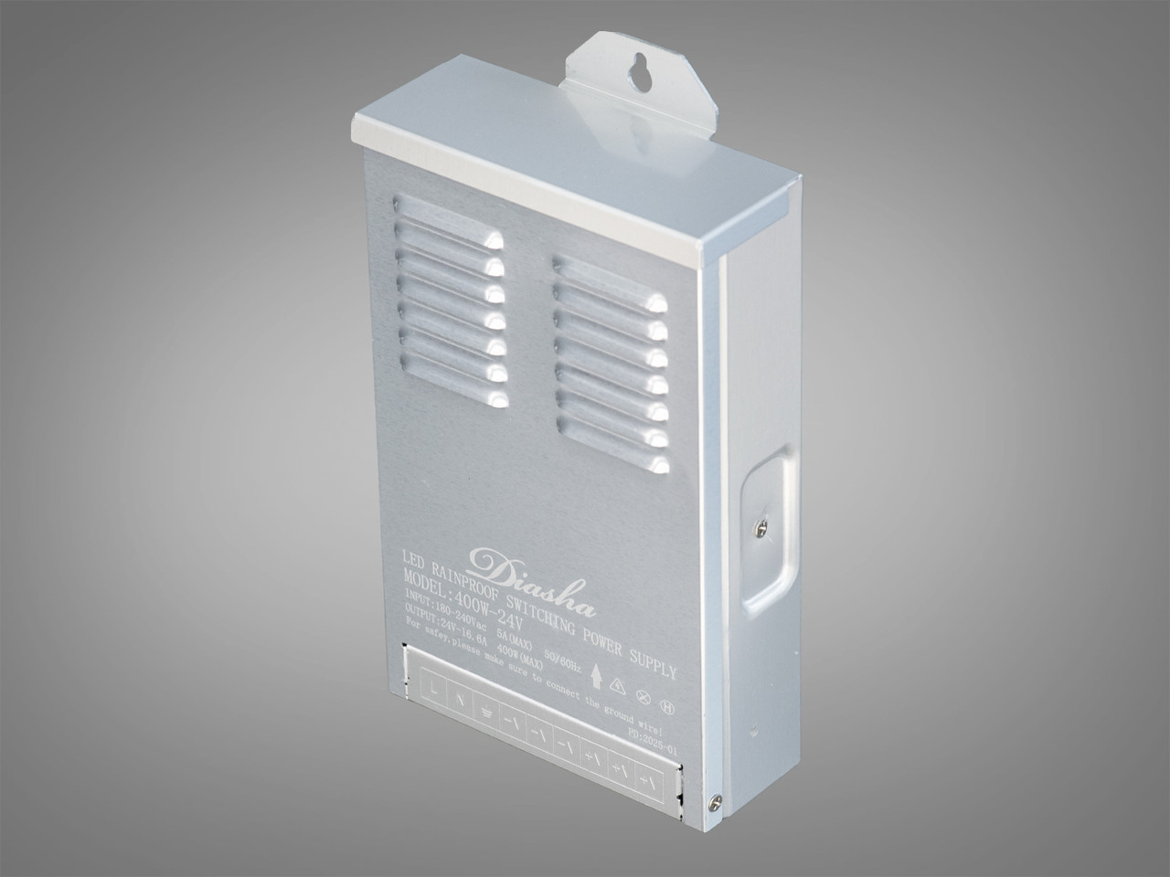Блок живлення 24В, із захистом від дощу, 400Вт, 16.66А NPB-24V-400W-IP44