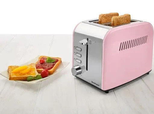 Новий німецький металевий тостер Silver Crest STC 850 D2 Pink з Німеччини з гарантією