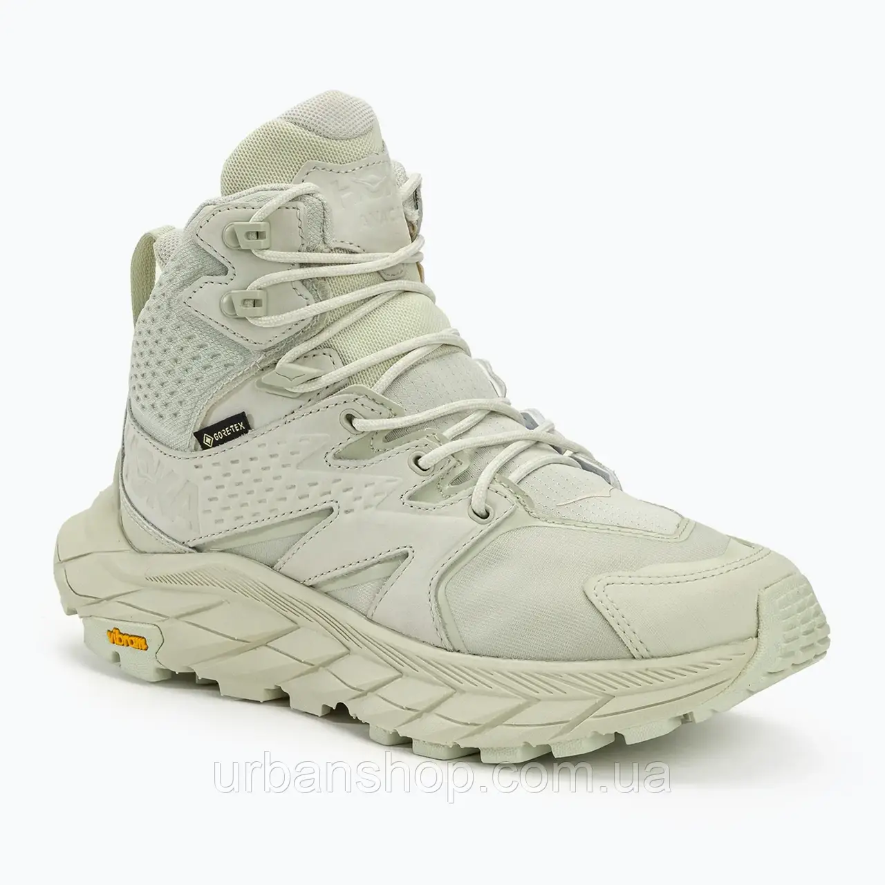 Urbanshop com ua Жіночі трекінгові черевики HOKA Anacapa Mid GTX celedon tint/eggnog РОЗМІРИ ЗАПИТУЙТЕ