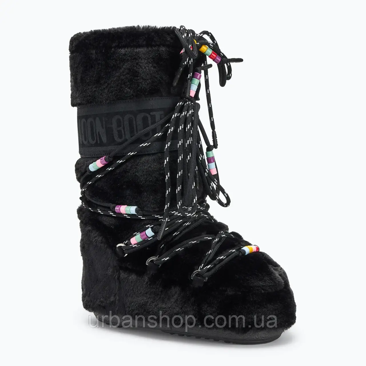Urbanshop com ua Черевики зимові Moon Boot Icon Faux Fur Beads black РОЗМІРИ ЗАПИТУЙТЕ